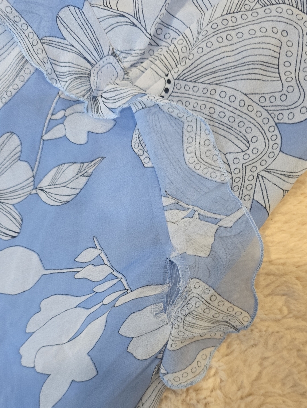 Free People Blue Floral Wrap Maxi Dress - Picture 5 of 9